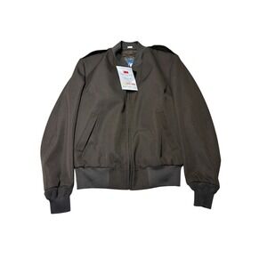 NWT Neptune Garment Co Womens 18 Long Brown Bomber Wool Jacket 3M Thinsulate